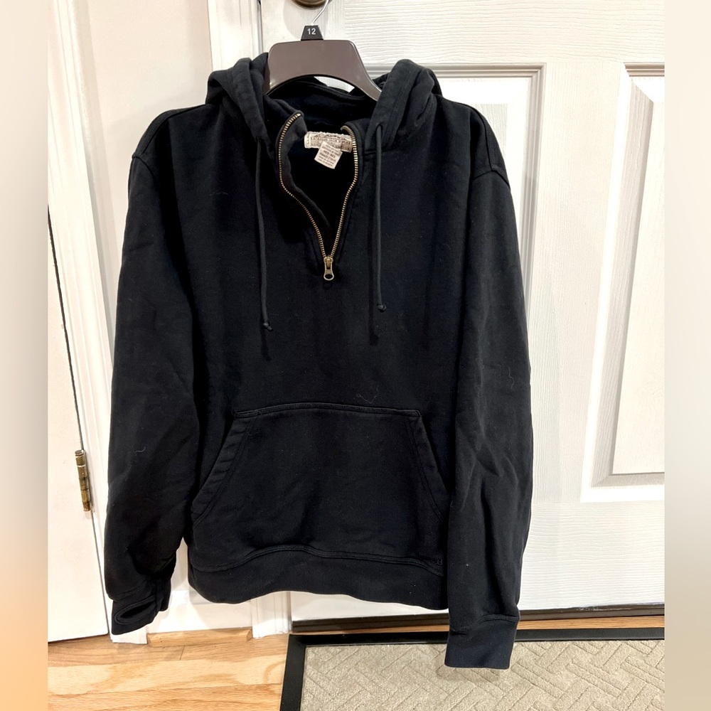 Men’s LL Bean Katahdin Iron Works 1/4 zip hoodie